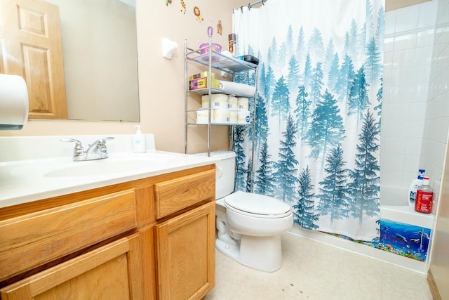 full bath with vanity and toilet