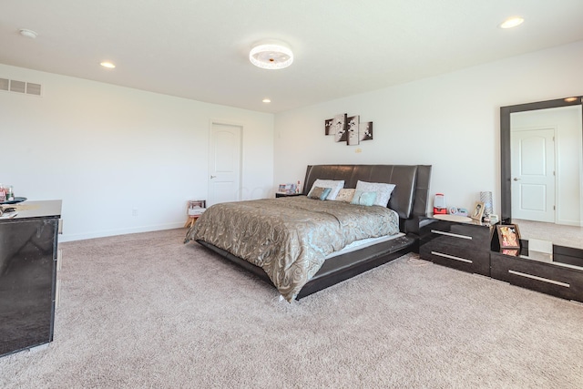 9295 Dewitt Dr, Plain City, OH 43064 - bedroom featuring visible vents, carpet flooring, and recessed lighting