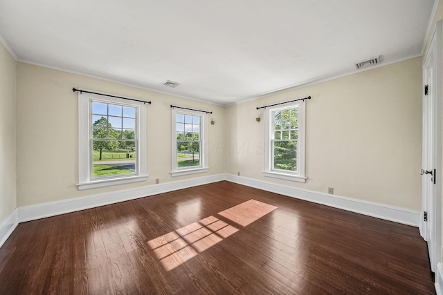 1812 Newark Granville Rd, Granville, OH 43023 - spare room with baseboards, wood finished floors, and ornamental molding