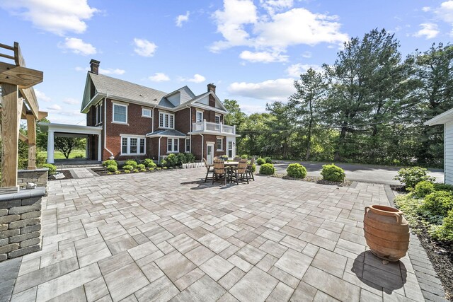 1812 Newark Granville Rd, Granville, OH 43023 - view of patio featuring a balcony and outdoor dining area