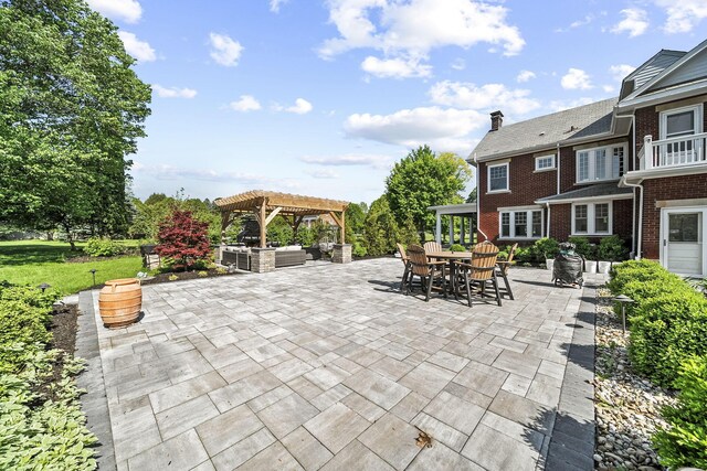 1812 Newark Granville Rd, Granville, OH 43023 - view of patio / terrace with a pergola and outdoor dining space