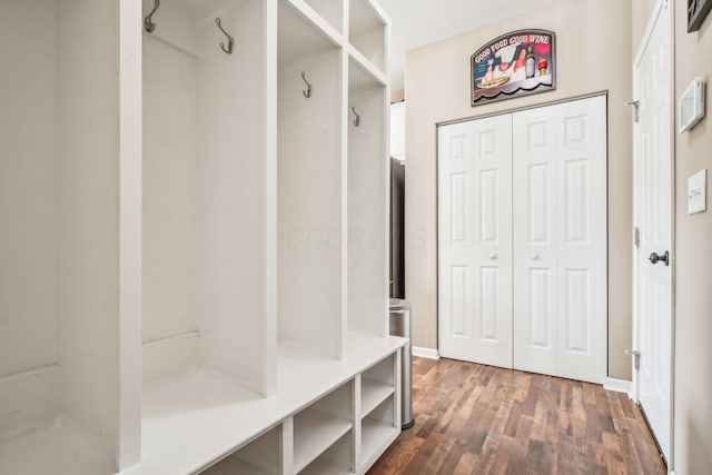 2128 Clay Stone Pl, Reynoldsburg, OH 43068 - mudroom with dark wood-style floors and baseboards