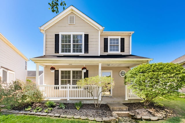 traditional home with covered porch