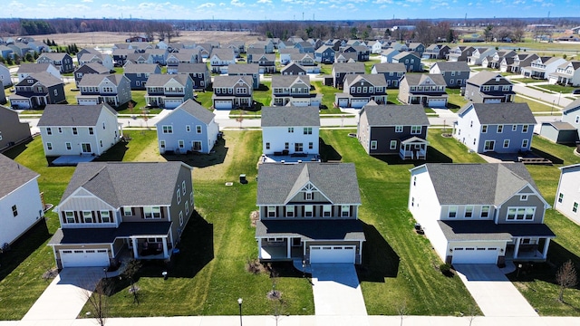 aerial view featuring a residential view