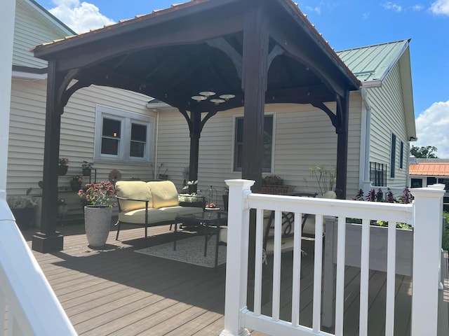 52 3rd St SE, Newark, OH 43055 - wooden deck with a gazebo and outdoor lounge area