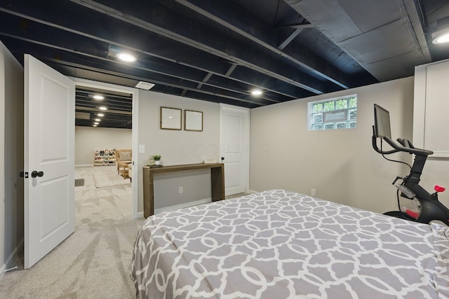 view of carpeted bedroom