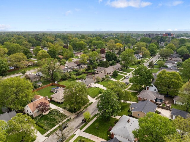 aerial view of residential area