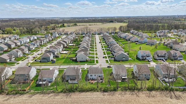 drone / aerial view with a residential view
