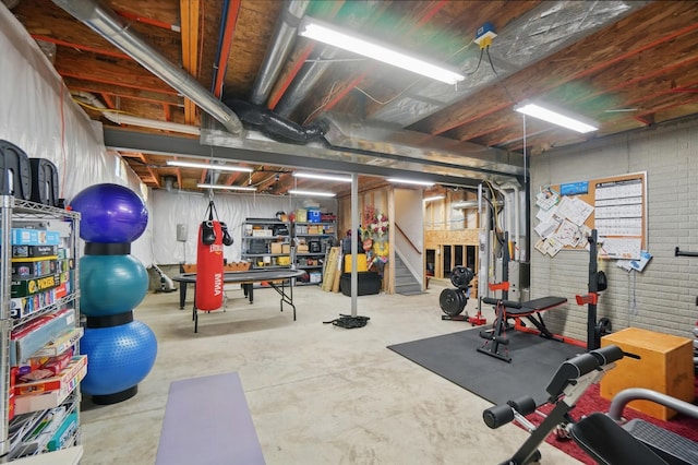 view of exercise area