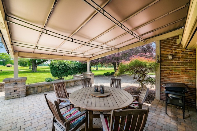 4070 Lyon Dr, Upper Arlington, OH 43220 - view of patio / terrace featuring outdoor dining area and a grill