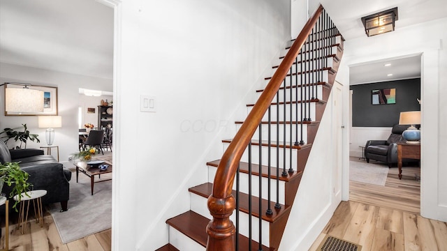 231 N Granger St, Granville, OH 43023 - stairs with wood finished floors and visible vents