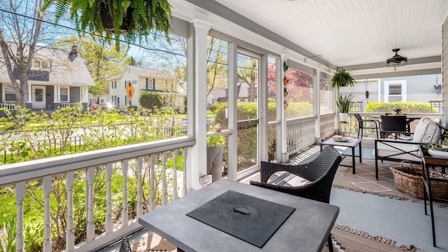 231 N Granger St, Granville, OH 43023 - sunroom with a residential view and outdoor dining space