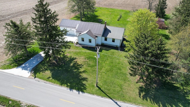 drone / aerial view featuring a rural view