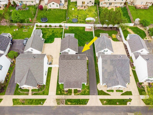 bird's eye view featuring a residential view