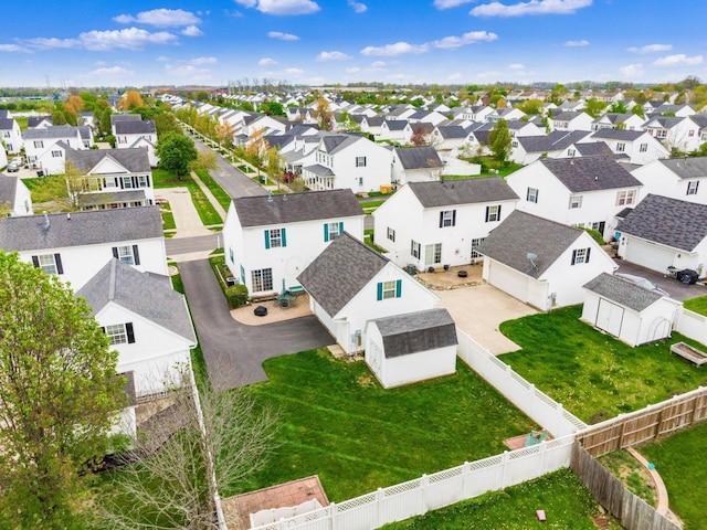 birds eye view of property featuring a residential view