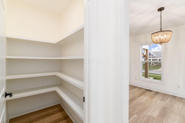 pantry featuring visible vents