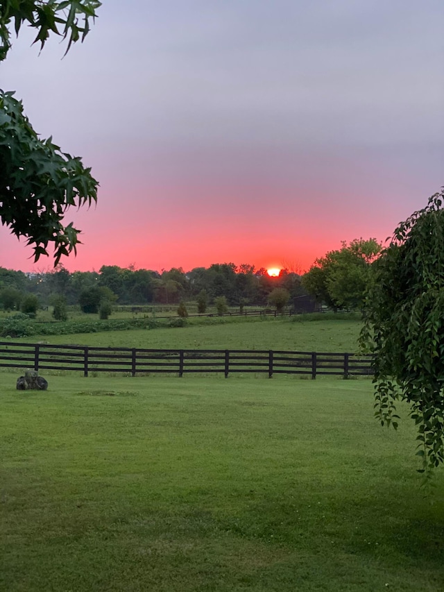 757 State Rte 61, Sunbury, OH 43074 - yard at dusk with fence and a rural view