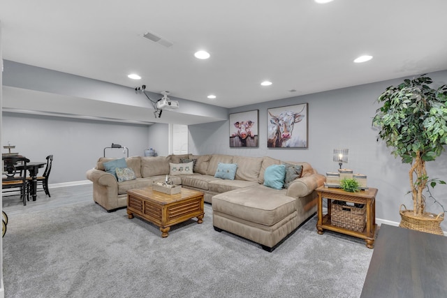757 State Rte 61, Sunbury, OH 43074 - living room with wood finished floors, recessed lighting, visible vents, and baseboards