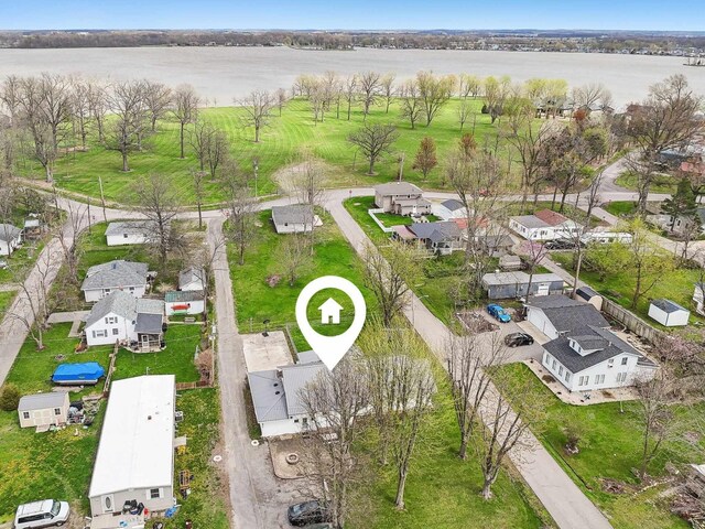 8870 College St, Lakeview, OH 43331 - drone / aerial view with a water view and a residential view