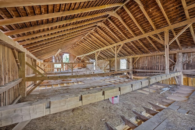 view of attic