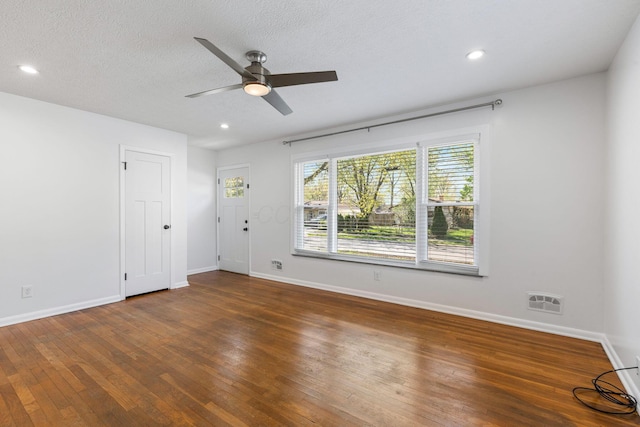 250 E Park St, Westerville, OH 43081 - spare room featuring wood-type flooring, ceiling fan, and baseboards