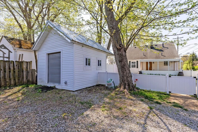 250 E Park St, Westerville, OH 43081 - exterior space featuring an outdoor structure and fence private yard