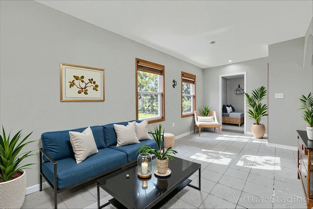 3907 Condit Rd, Sunbury, OH 43074 - living room featuring baseboards and recessed lighting