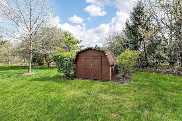view of shed