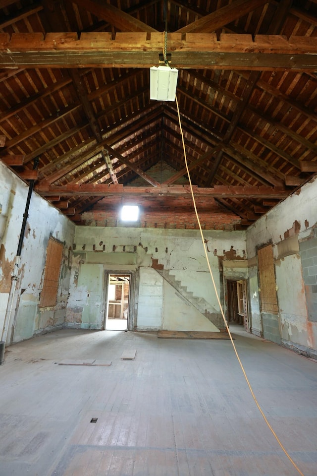 2263 Amity Rd, Hilliard, OH 43026 - miscellaneous room with wood-type flooring and vaulted ceiling