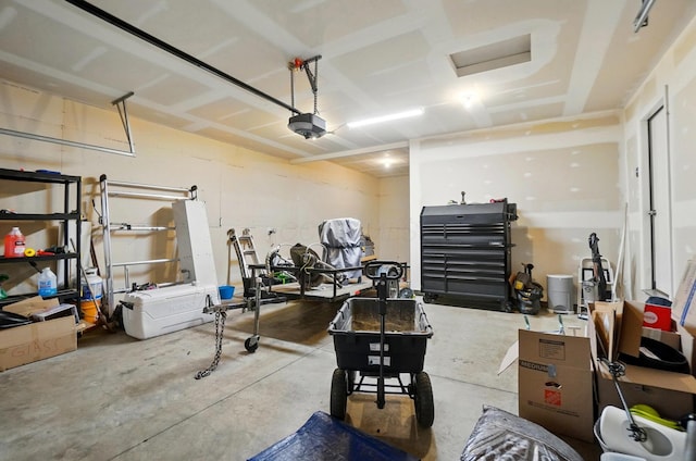garage featuring a garage door opener