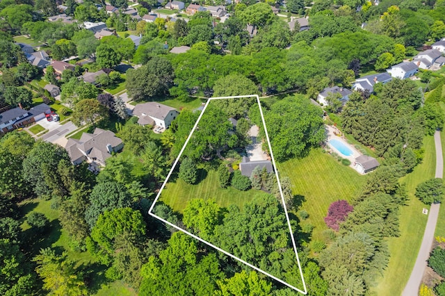 4318 Lyon Dr, Upper Arlington, OH 43220 - aerial view of property's location featuring property boundaries highlighted