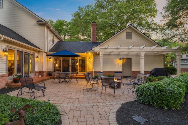 4318 Lyon Dr, Upper Arlington, OH 43220 - view of patio / terrace with a pergola and grilling area