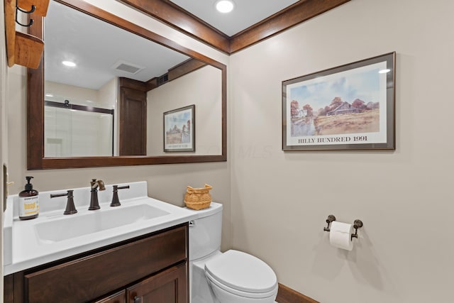 4318 Lyon Dr, Upper Arlington, OH 43220 - bathroom with vanity and an enclosed shower