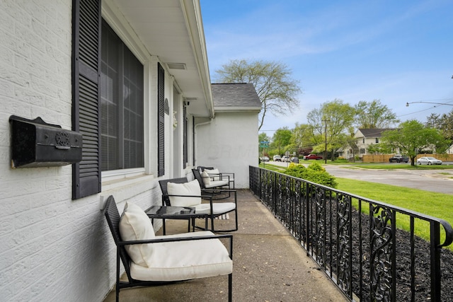 balcony with a porch
