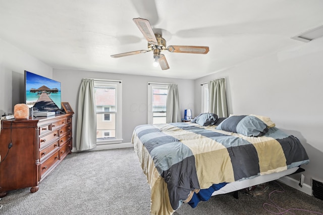 401 S 2nd St, Newark, OH 43055 - carpeted bedroom with ceiling fan and baseboards