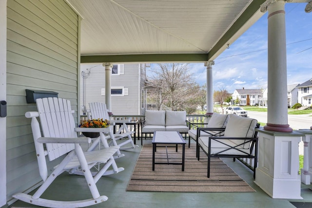 704 E High St, Mount Vernon, OH 43050 - view of patio featuring an outdoor living space
