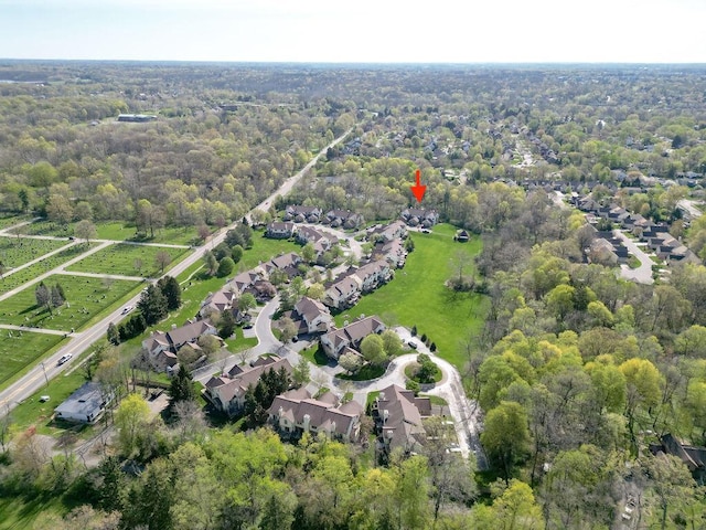 aerial view with a view of trees