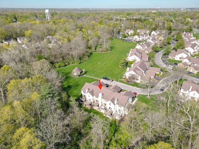 bird's eye view featuring a residential view