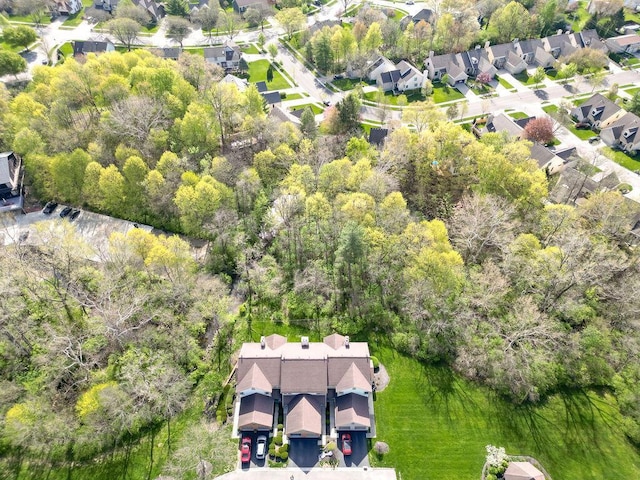 aerial view featuring a residential view