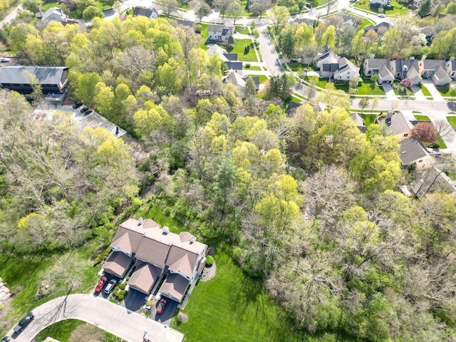 aerial view featuring a residential view