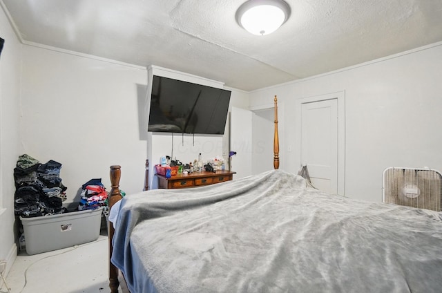 bedroom featuring ornamental molding