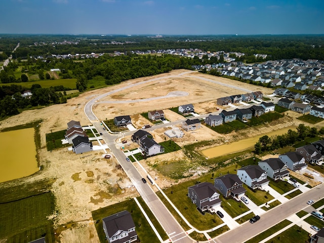 bird's eye view with a residential view