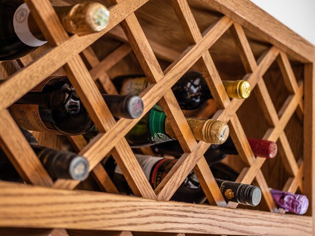 view of wine area