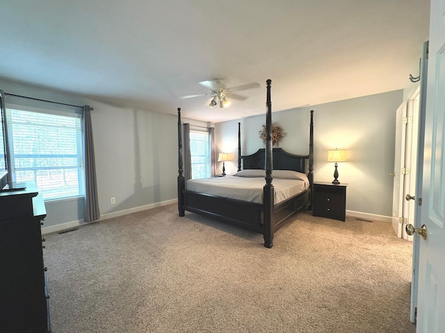 33 Hampden Dr, Granville, OH 43023 - bedroom with carpet flooring, baseboards, and a ceiling fan