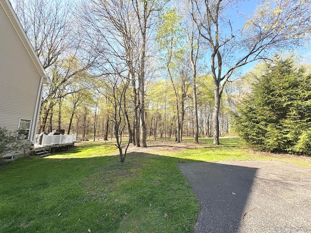 33 Hampden Dr, Granville, OH 43023 - view of green lawn featuring a wooden deck