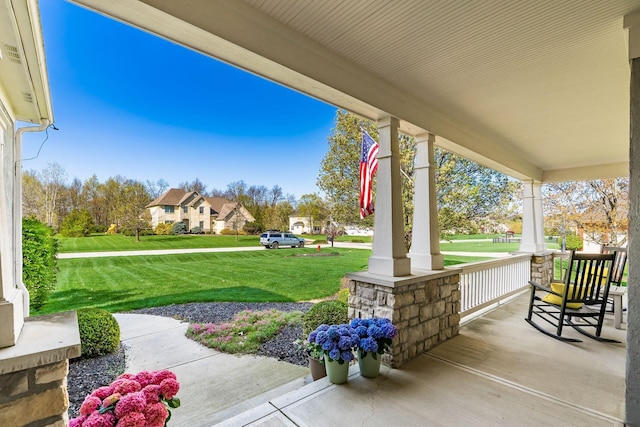 view of patio with covered porch