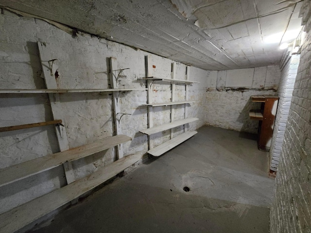 view of unfinished below grade area