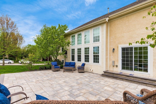 view of patio / terrace featuring an outdoor living space