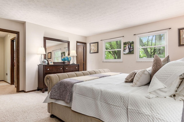 1123 Firth Ave, Worthington, OH 43085 - bedroom with light colored carpet, a textured ceiling, and baseboards