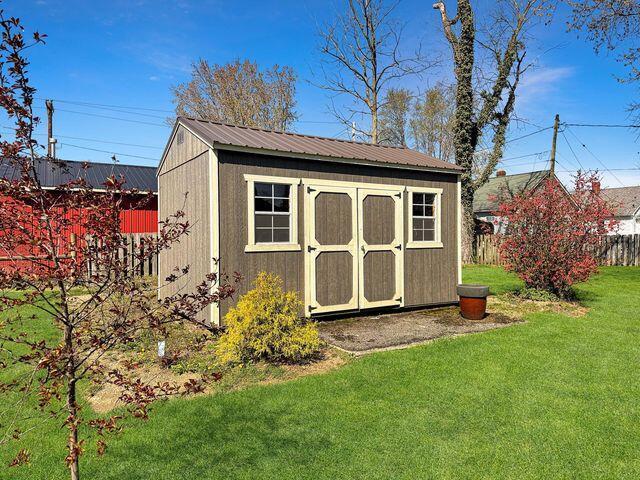59 S Chillicothe St, South Charleston, OH 45368 - view of shed with fence